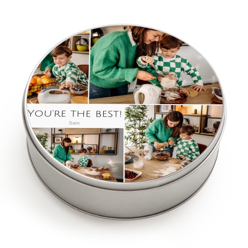 Tin storage box Round Large