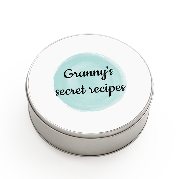 Tin storage box Round Large