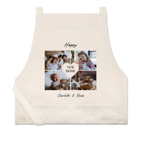 Schort met foto beige naturel Schort met foto beige naturel