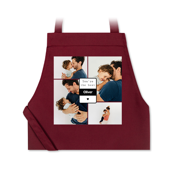 Coloured Apron Burgundy