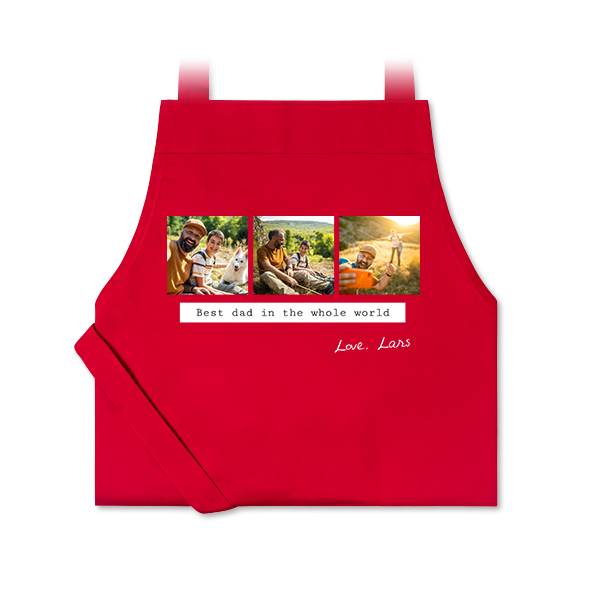Tablier photo rouge Tablier photo rouge