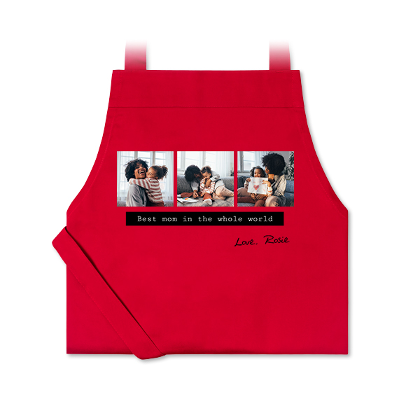 Schort met foto rood