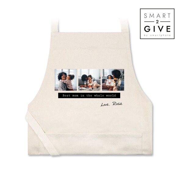 Smart2Give Grillilaatikko Beige Esiliina - Reilun kaupan puuvillaa