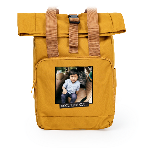 Sac à dos jaune avec impression Sac à dos jaune avec impression