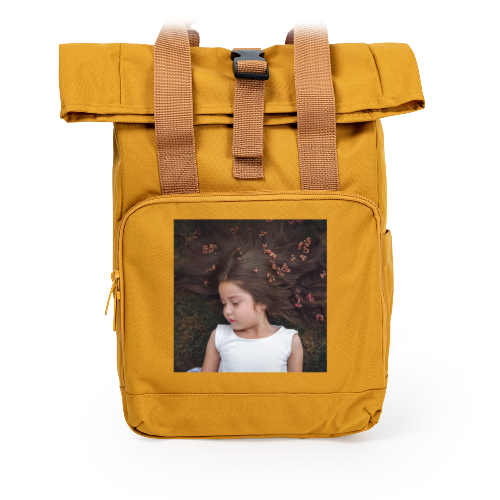 Sac Ă dos jaune avec impression Sac Ă dos jaune avec impression