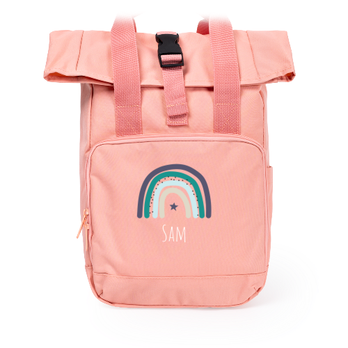 Sac à dos rose avec impression
