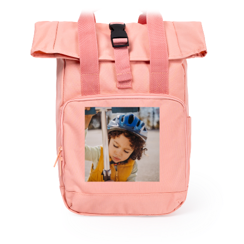 Sac Ă dos rose avec impression Sac Ă dos rose avec impression