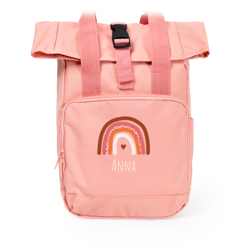 Rugzak roze met print Rugzak roze met print