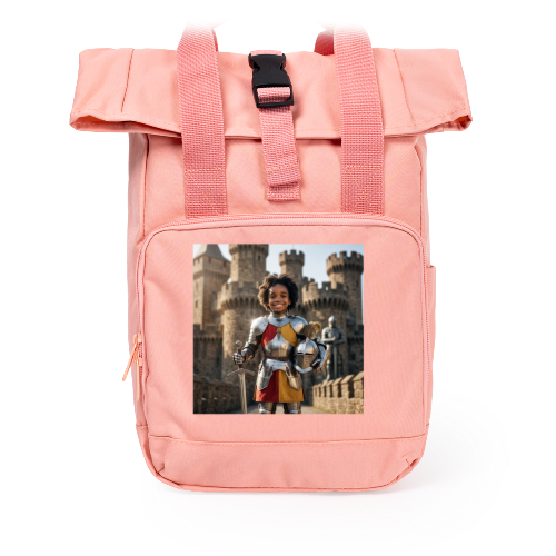 Sac Ă dos rose avec impression Sac Ă dos rose avec impression