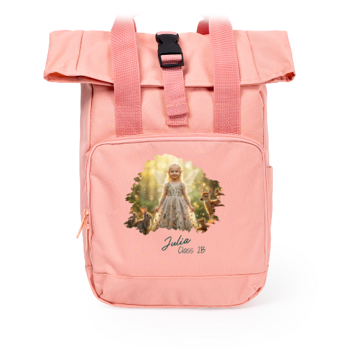 Sac à dos rose avec impression Sac à dos rose avec impression