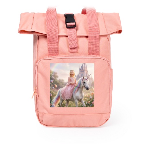 Sac Ă dos rose avec impression Sac Ă dos rose avec impression