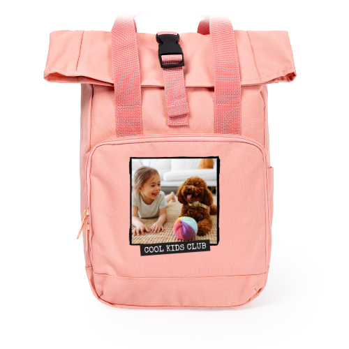 Rugzak roze met print