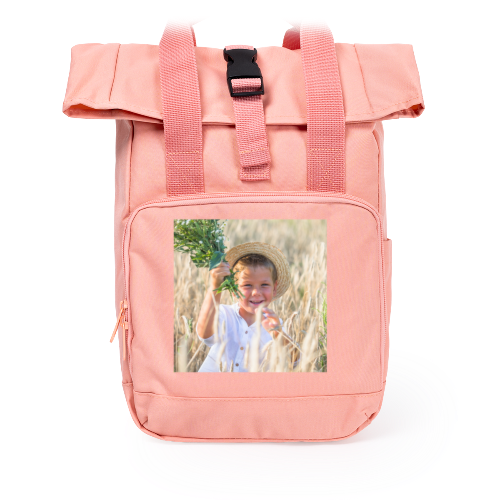 Sac Ă dos rose avec impression Sac Ă dos rose avec impression