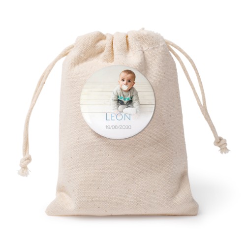 Små tøyposer med buttons - 12 stk