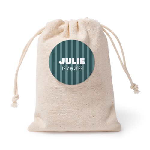 Kleiner Baumwollbeutel mit Ansteckbutton - 12 Stk.