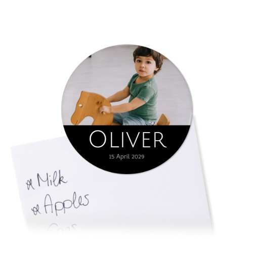Button magneten met foto groot - Set van 4