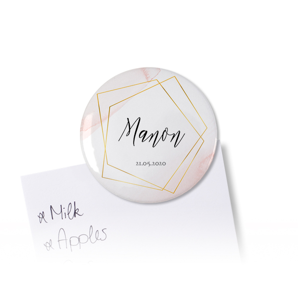 Badges aimantés grand format (lot de 4)