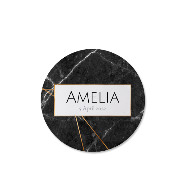 Marble Geo Gold - Text Only