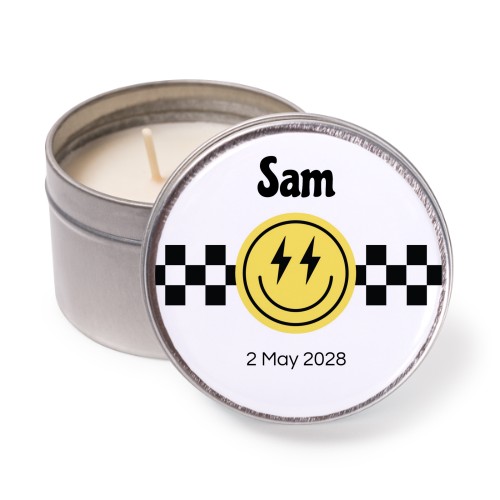 Waxinelichtje in blik met fotomagneet (Set van 12 stuks)