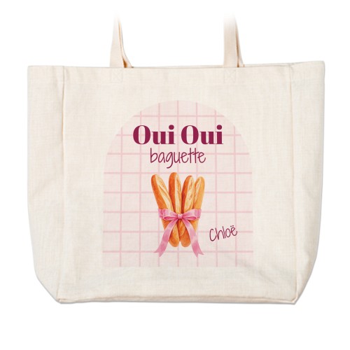 Tote bag grande taille écru