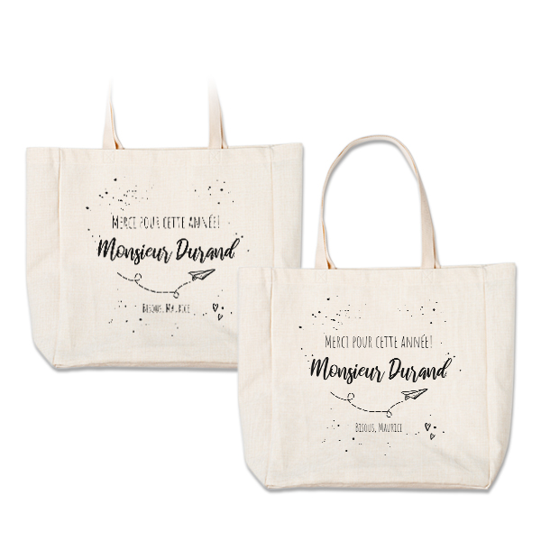 Tote bag grande taille écru