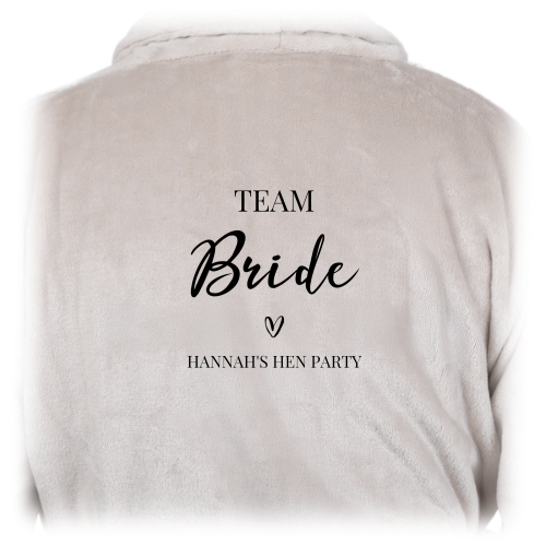 Dressing Gown sand-coloured with print back