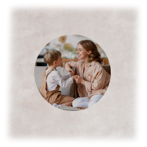 Peignoir couleur sable imprimé à l'avant