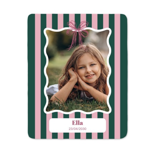 Fleece pledd hvit 120x150cm