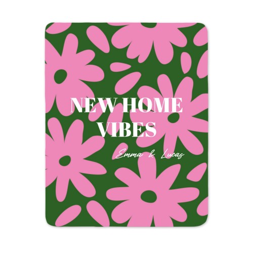 Fleece pledd hvit 120x150cm
