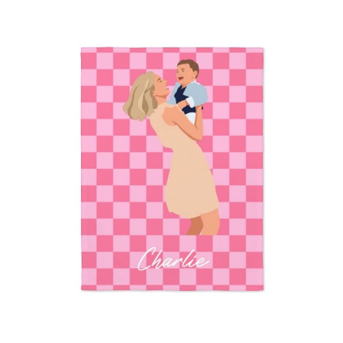 Blanket75x100_CheckerBoardNameFilterPink