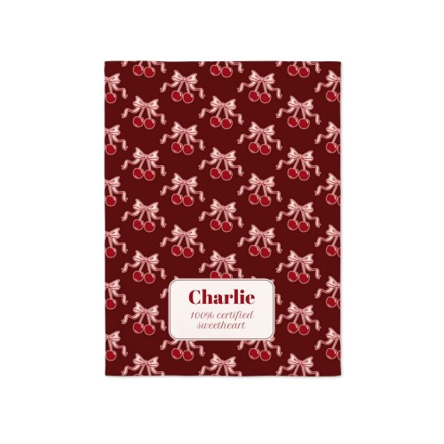 Vintage Cherry Love Text - Only