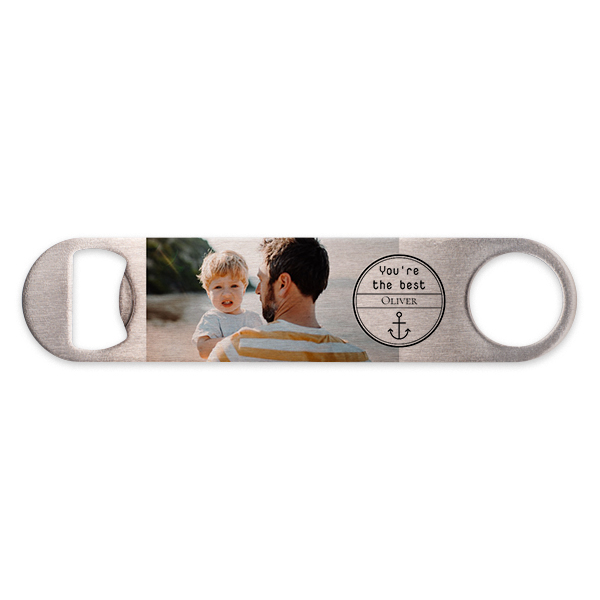 Bottle opener steel with print