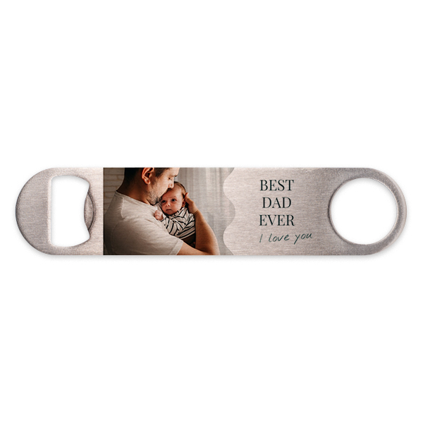 Bottle opener steel with print