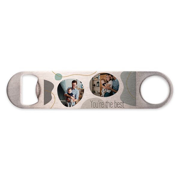 Bottle opener steel with print