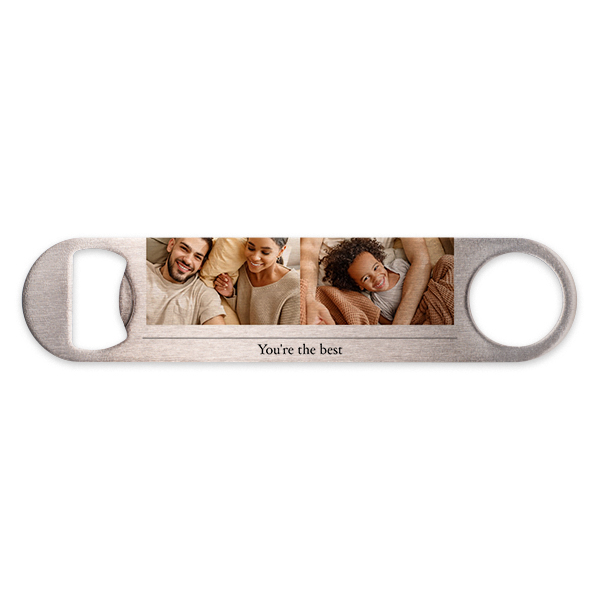 Bottle opener steel with print