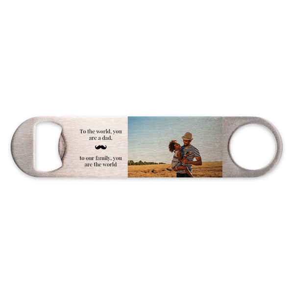 Bottle opener steel with print