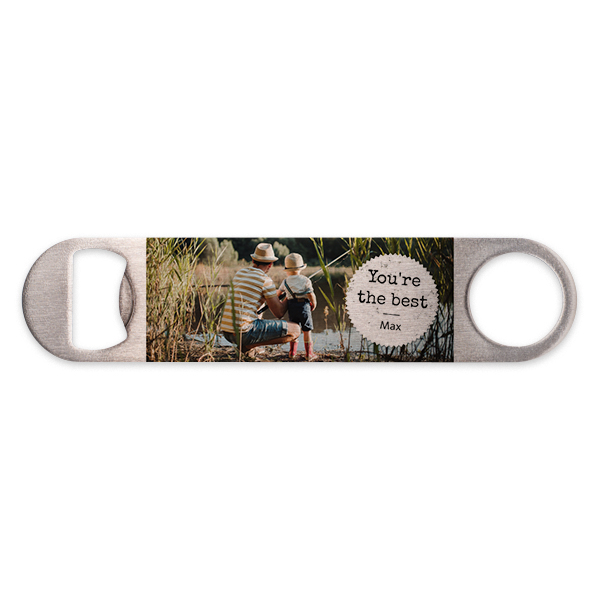 Bottle opener steel with print