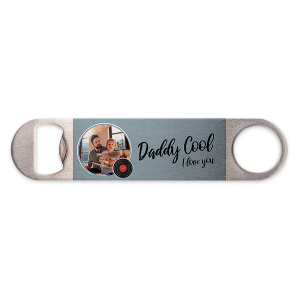 Bottle opener steel with print