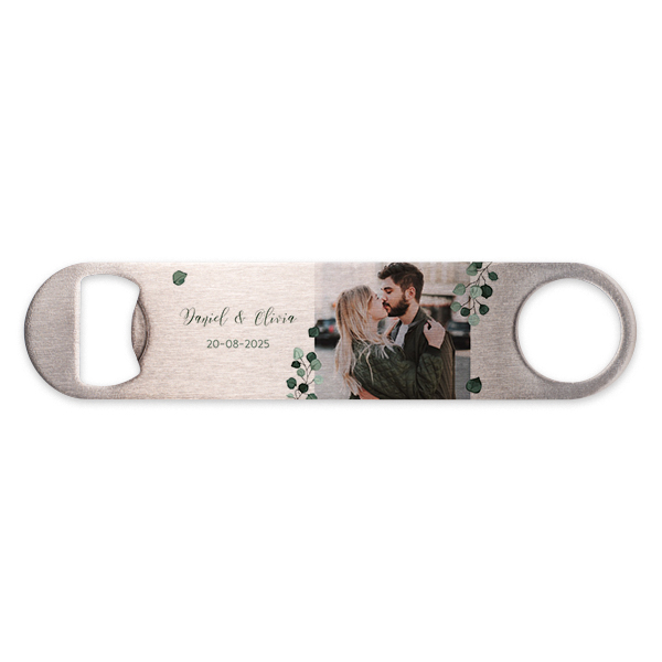 Bottle opener steel with print