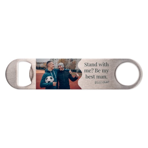 Bottle opener steel with print