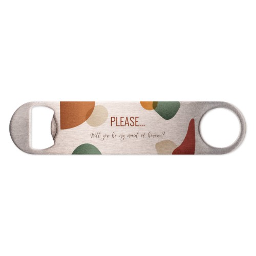 Bottle opener steel with print
