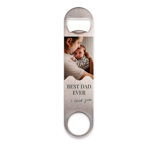 Bottle opener steel with print