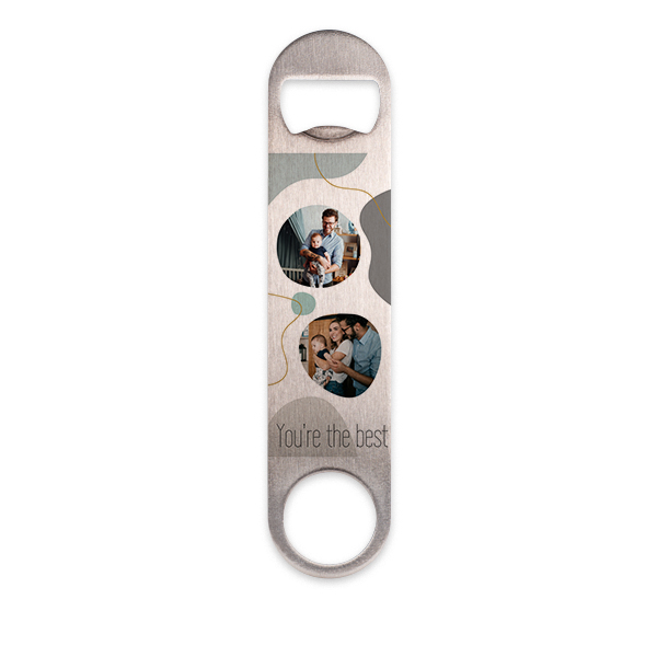 Bottle opener steel with print