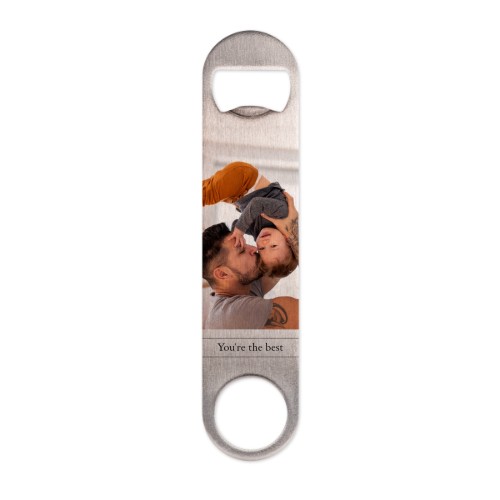 Bottle opener steel with print