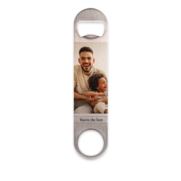 Bottle opener steel with print