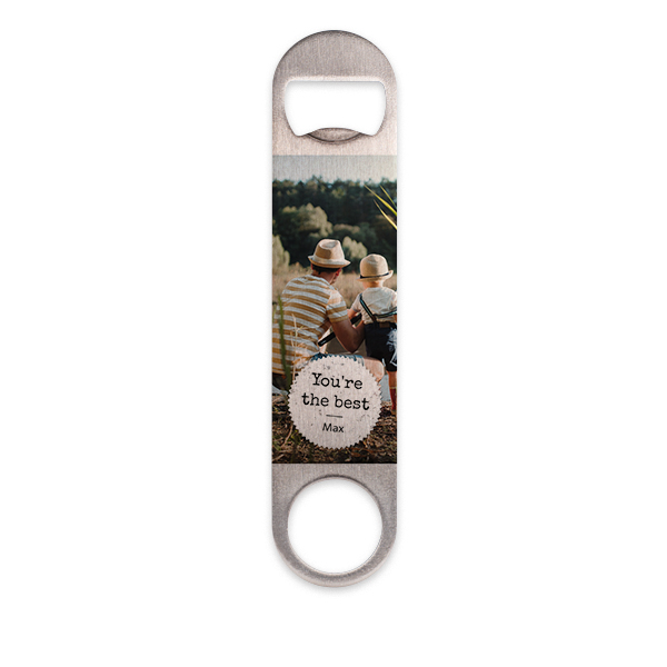 Bottle opener steel with print