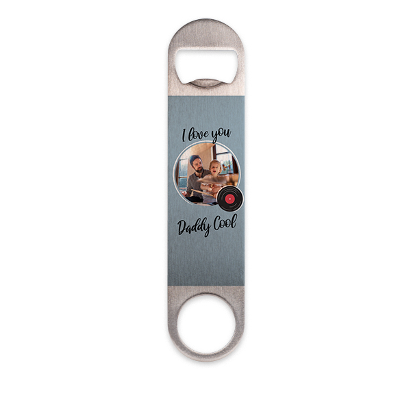 Bottle opener steel with print