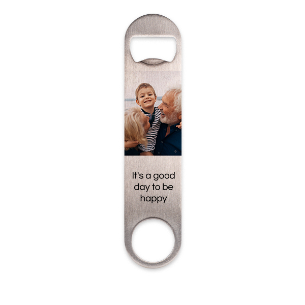 Bottle opener steel with print