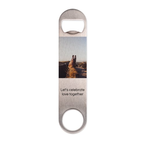 Bottle opener steel with print