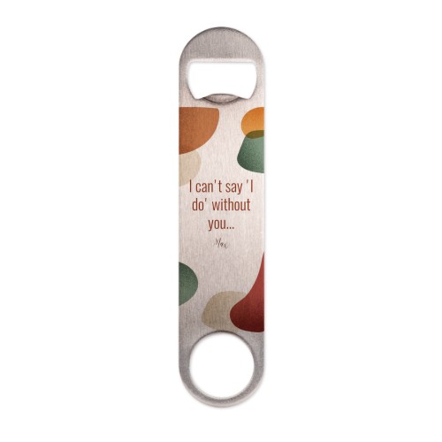 Bottle opener steel with print
